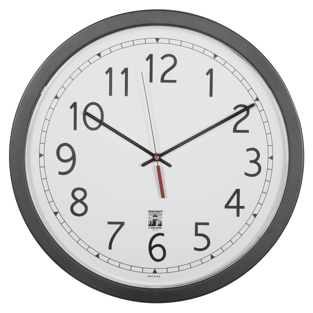 SKILCRAFT WALL CLOCK 米軍　新品　1点限り！！ Amazon.com: Skilcraft Self-Set Wall Clock - Plastic Contemporary